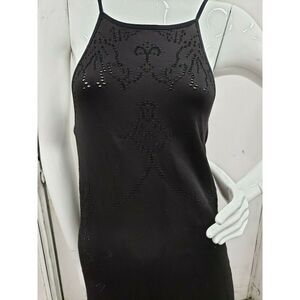 FREE PEOPLE FULL LENGTH ONE PIECE BODY SUIT BLACK SPAGHETTI STRAP CUTOUTS XS/S